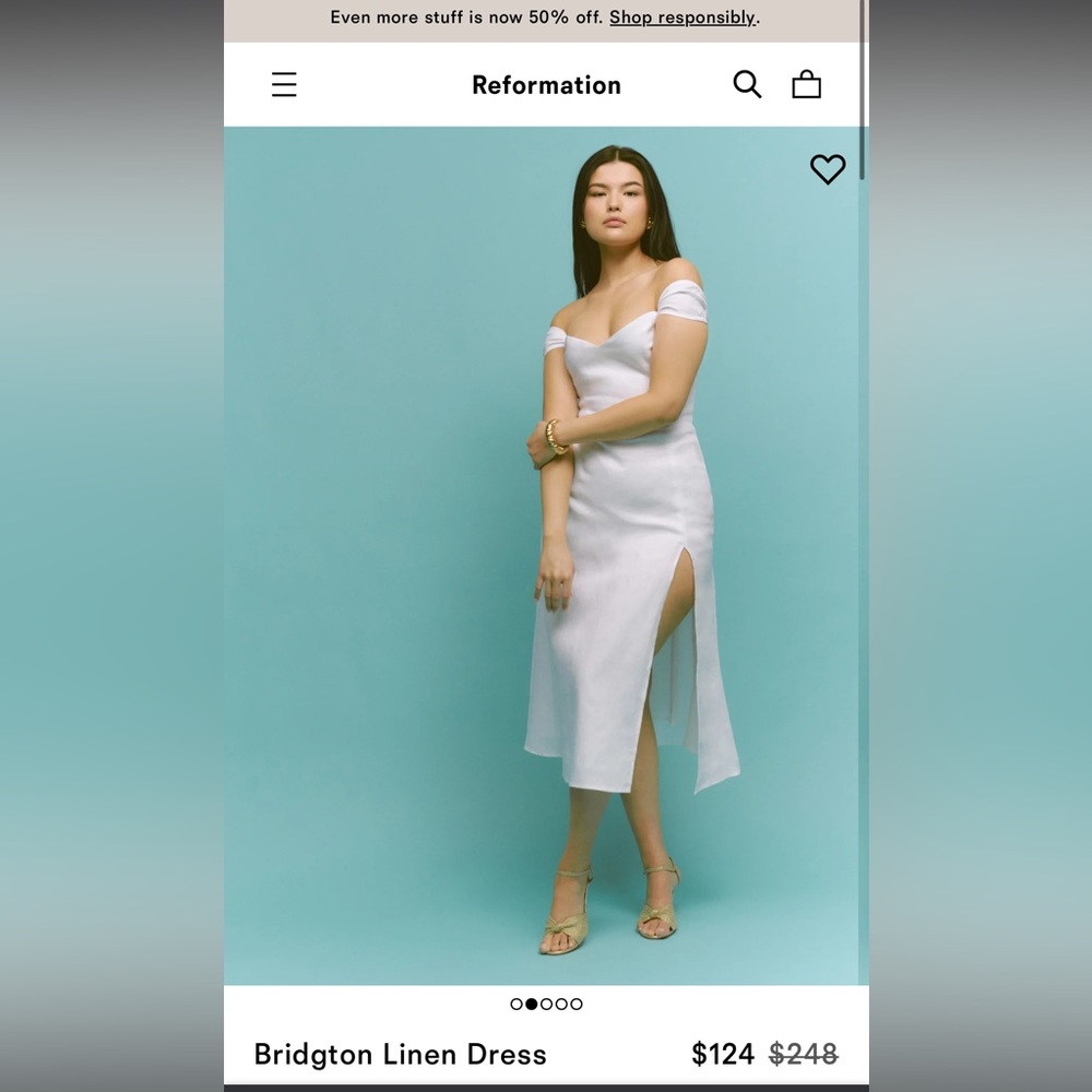 Reformation Bridgton Linen Dress
